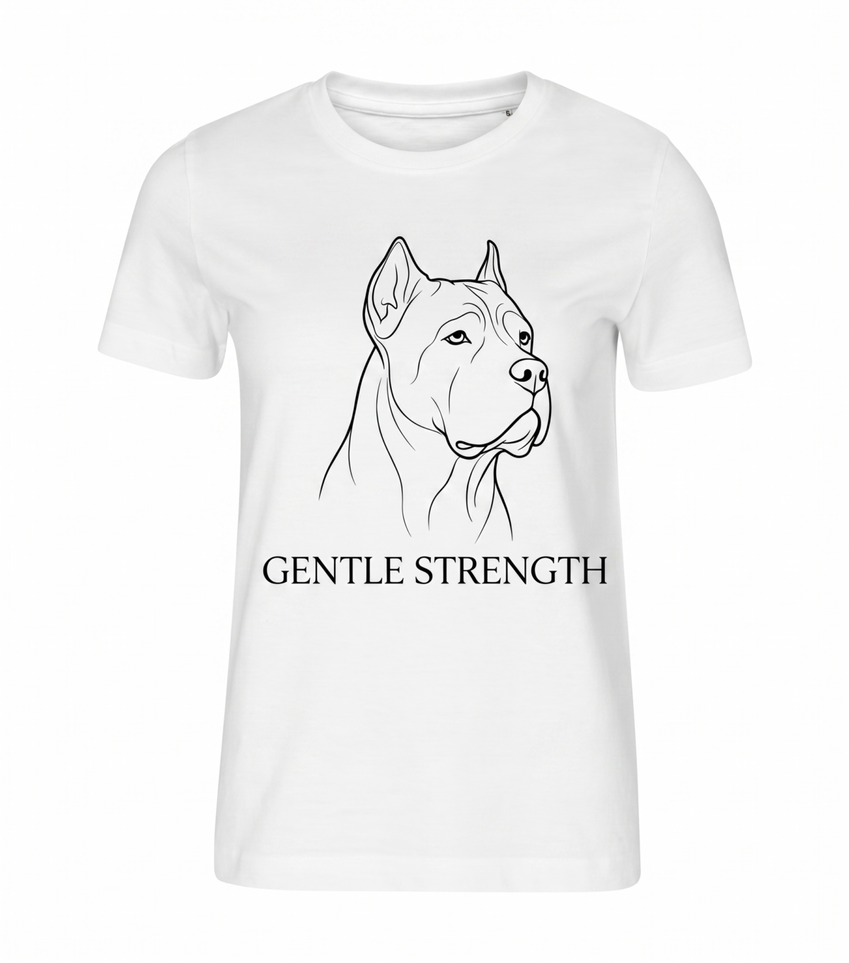 CORSO Koszulka Damska Cane Corso GENTLE STRENGHT – 100% bawełna 190 g/m², różowa i biała