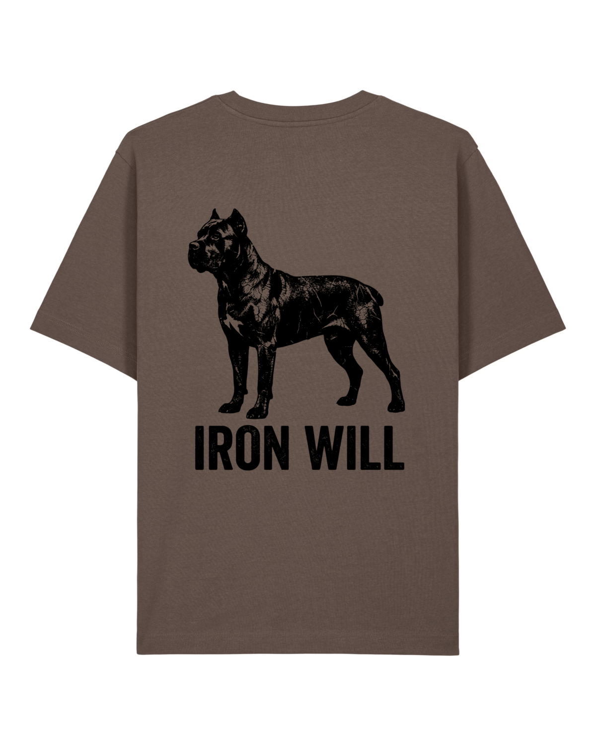 CORSO Koszulka Męska Oversize Cane Corso IRON WILL Brązowa 240g