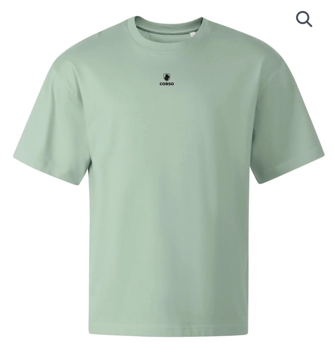 T-shirt męski CORSO "FACE" oversize, nadruk DTF na plecach, 100% bawełna 200 g/m² - obrazek 2