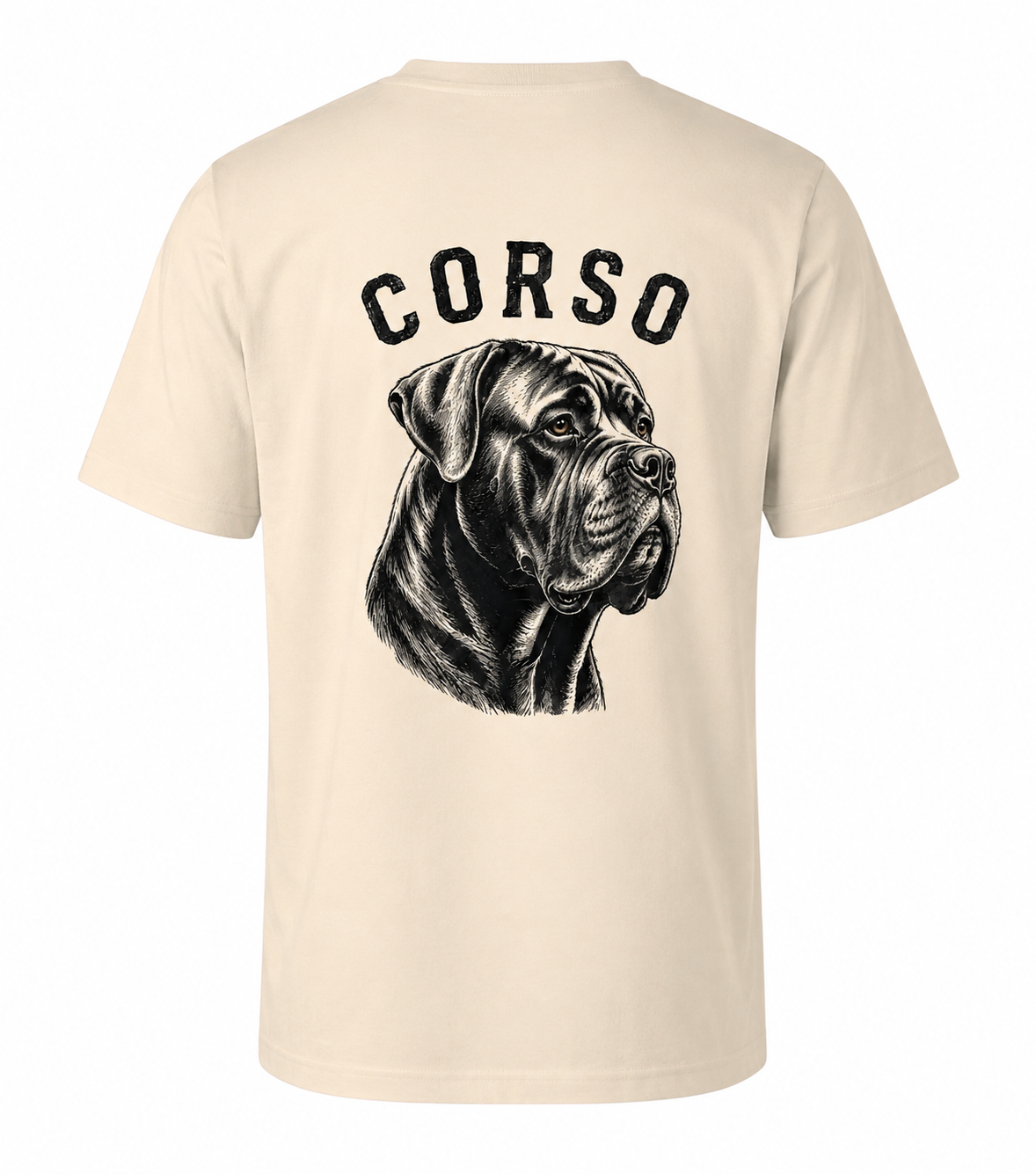 T-shirt męski CORSO "FACE" oversize, nadruk DTF na plecach, 100% bawełna 200 g/m² - obrazek 3