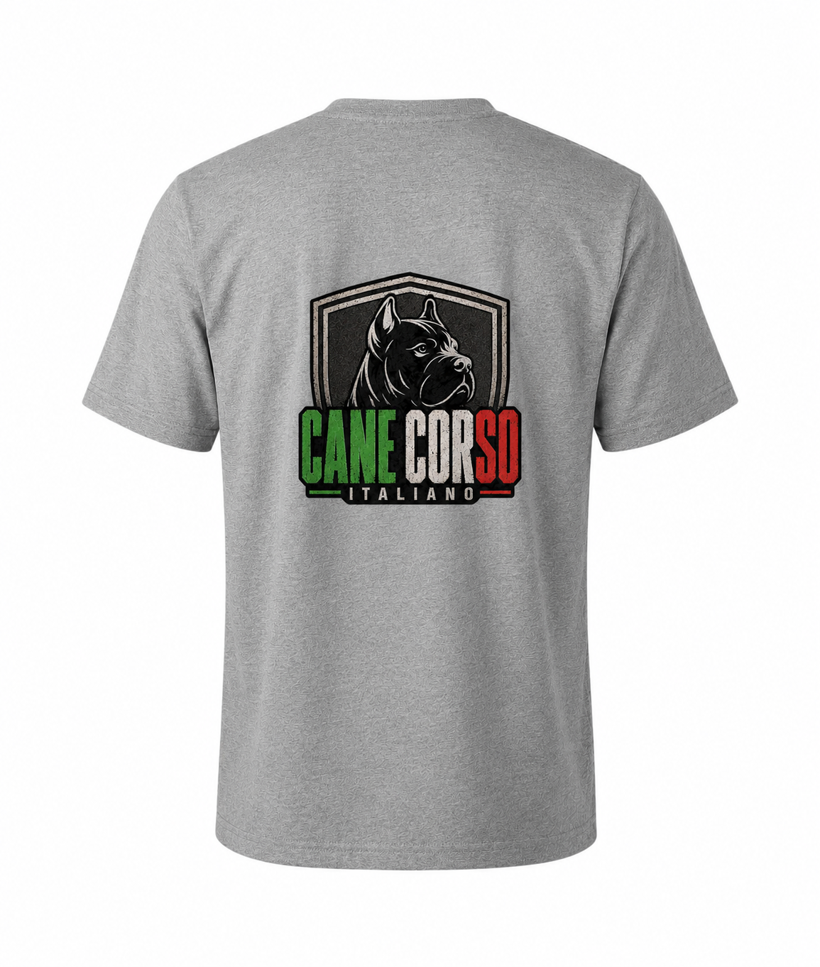 CORSO Koszulka męska Cane Corso Italiano, oversize, szara, bawełna z wiskozą 200 g/m²