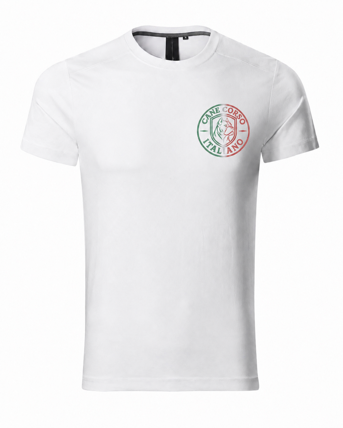 Koszulka MĘSKA Cane Corso Italiano – T-shirt bawełniany slim-fit, kolory (Biały, Czarny, Granatowy)